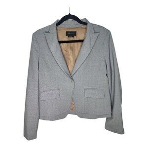 BCBGMaxazria Womens Jacket Blazer L Business Casual Gray Long Sleeve